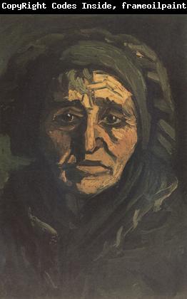 Vincent Van Gogh Head of a Peasant Woman with Dard Cap (nn014)